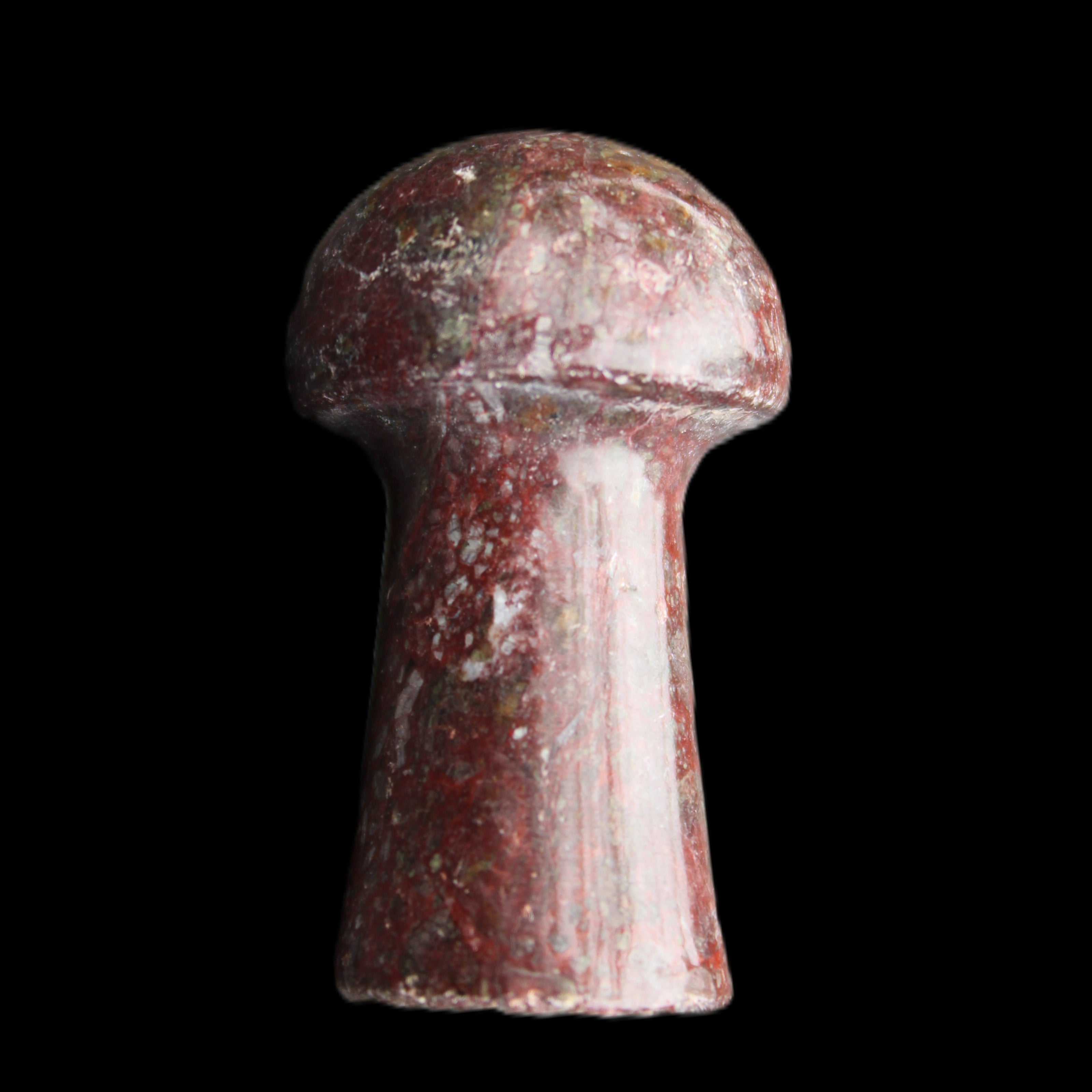 Brown Red Jasper Marble mushroom 32-35mm 14-17g in sunlight - Rocks and Things Store