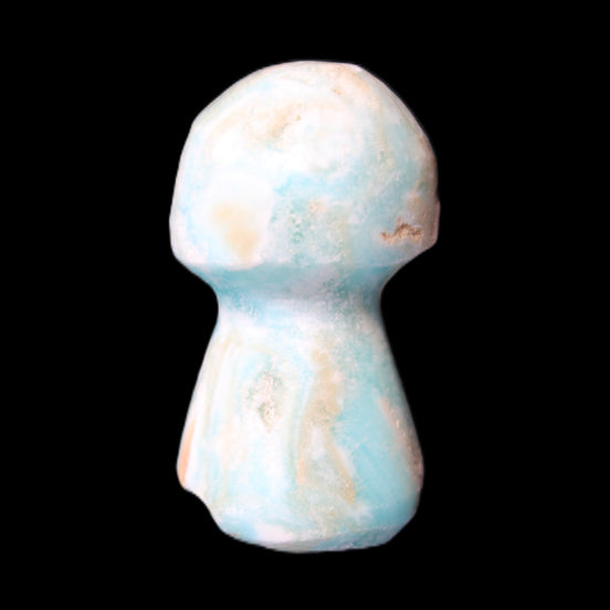 Blue Aragonite mushroom 30-32mm 12-15g in sunlight - Rocks and Things Store