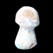 Blue Aragonite mushroom 30-32mm 12-15g in sunlight - Rocks and Things Store
