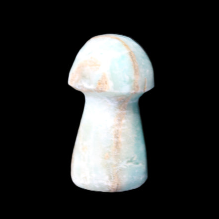 Blue Aragonite mushroom 30-32mm 12-15g in sunlight - Rocks and Things Store