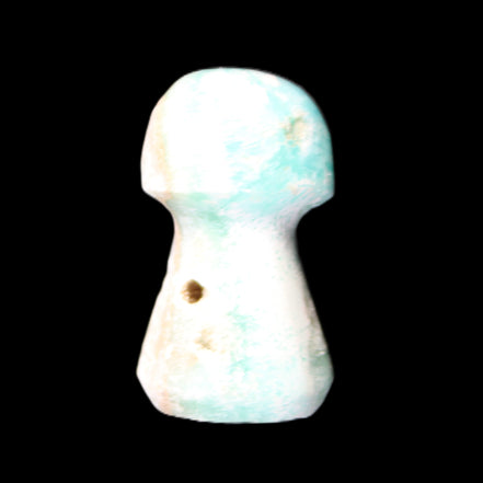 Blue Aragonite mushroom 30-32mm 12-15g in sunlight - Rocks and Things Store