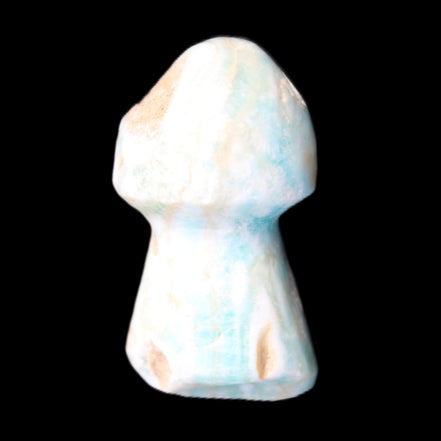 Blue Aragonite mushroom 30-32mm 12-15g in sunlight - Rocks and Things Store