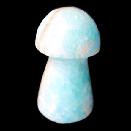 Blue Aragonite mushroom 30-32mm 12-15g in sunlight - Rocks and Things Store
