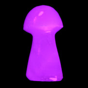 Mangano Calcite mushroom 25-32mmm 8-15g in UV light - Rocks and Things Store