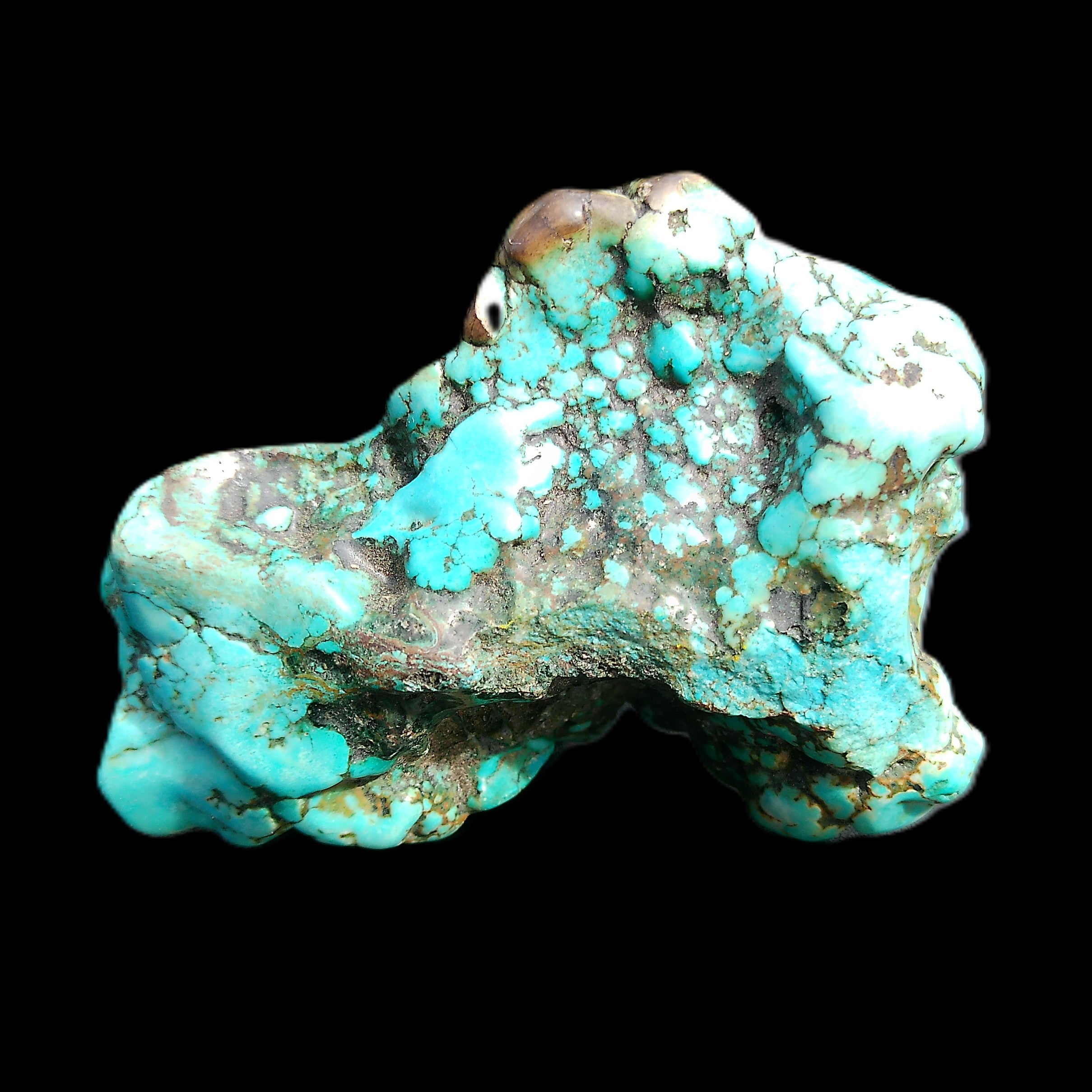 Persian Turquoise 75*55mm 134.5g in sunlight - Rocks and Things Store