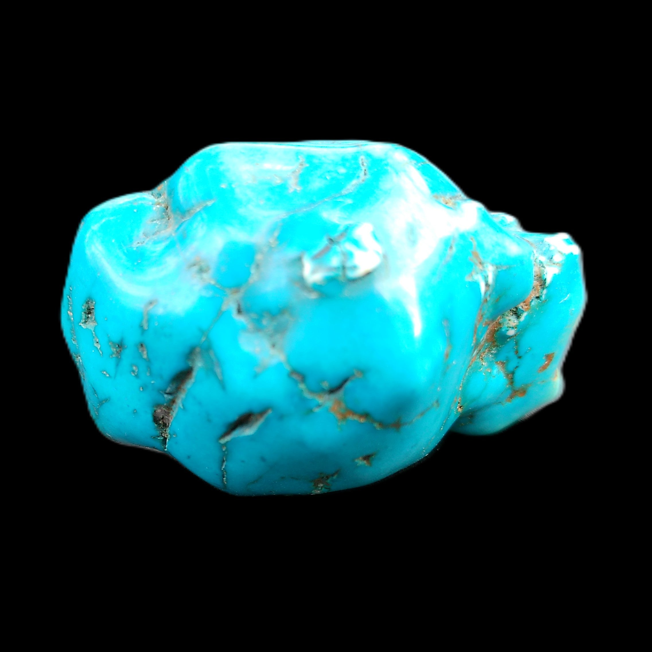 Persian Turquoise 41*34mm 60.9g in sunlight - Rocks and Things Store