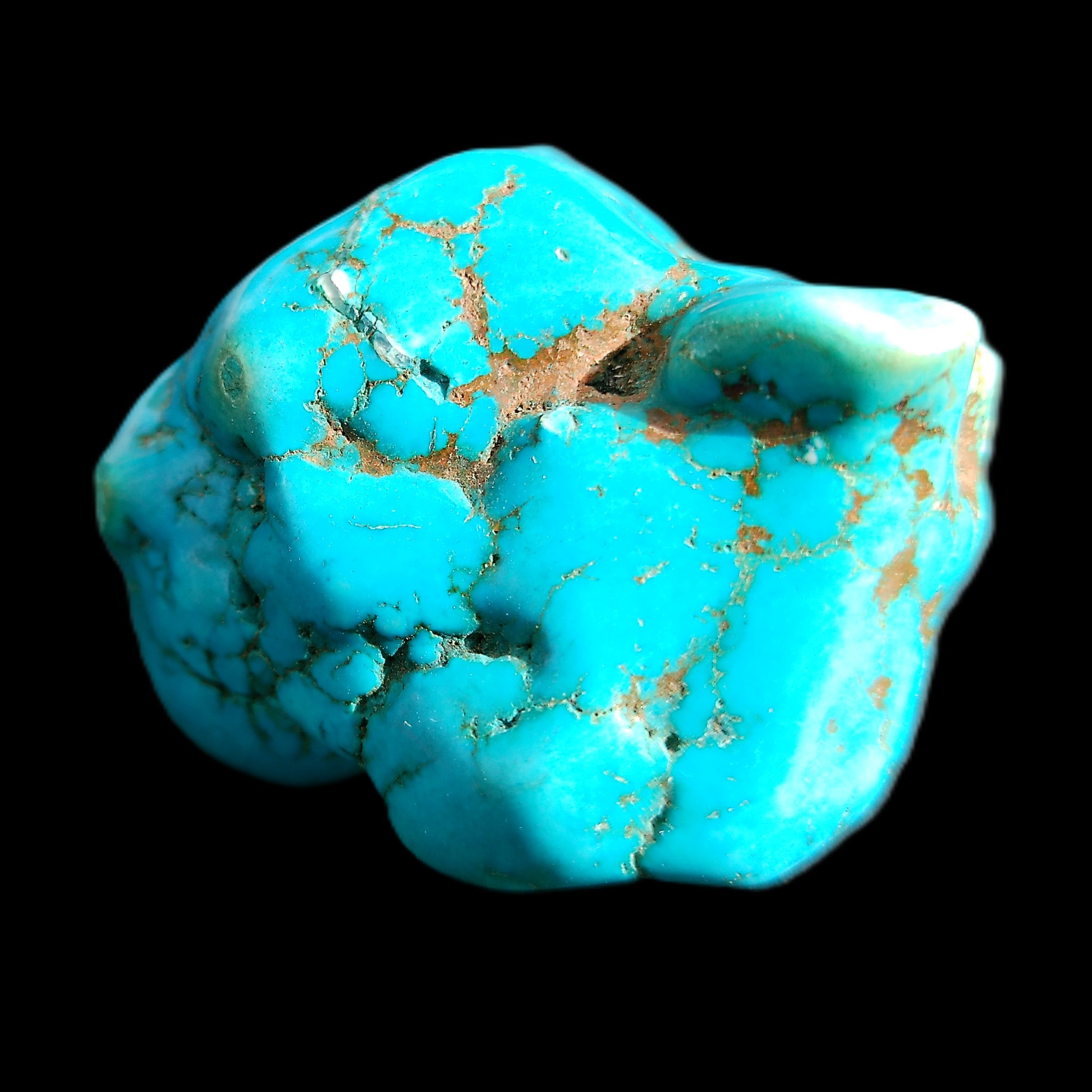 Persian Turquoise 41*34mm 60.9g in sunlight - Rocks and Things Store