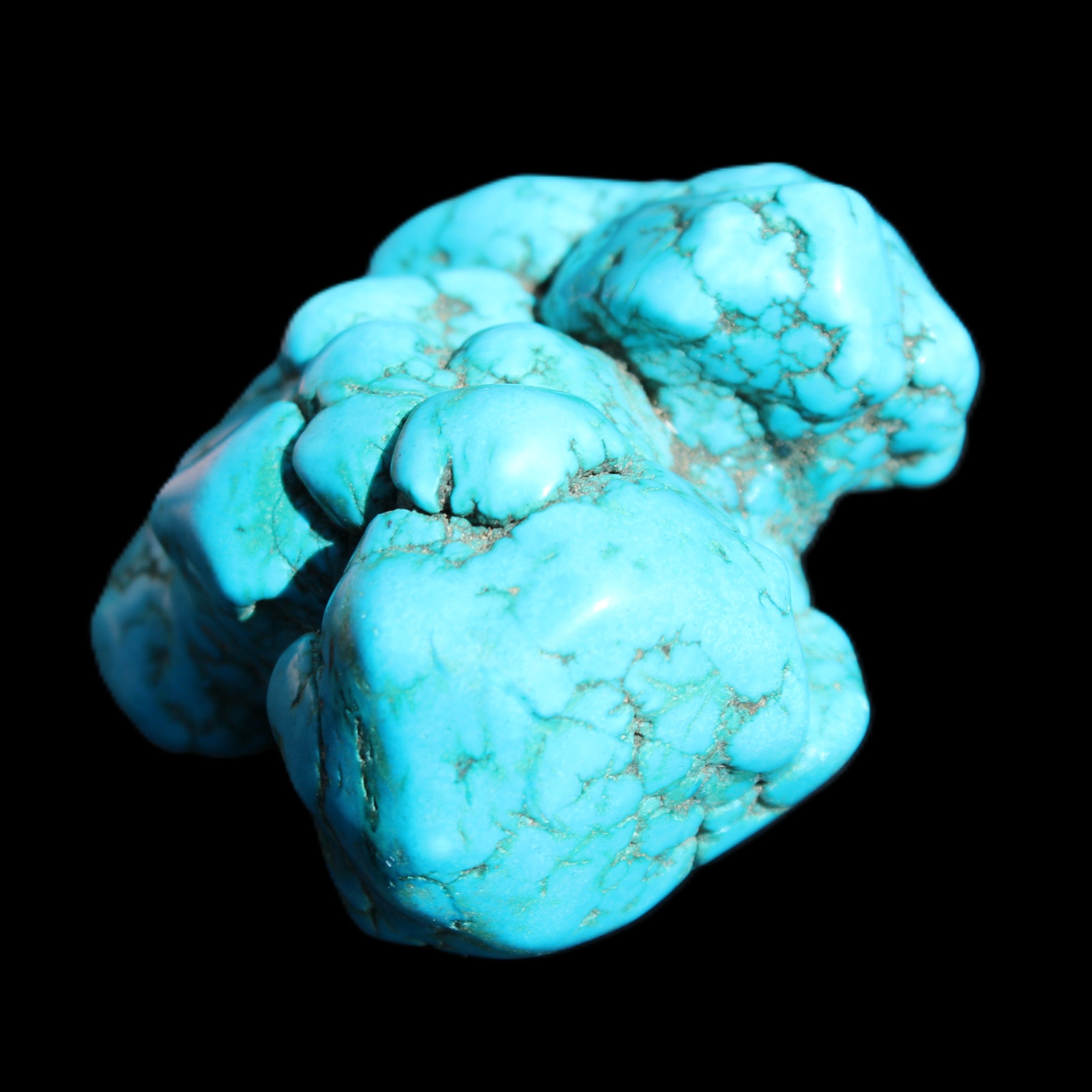 Persian Turquoise 45*44mm 80.0g in sunlight - Rocks and Things Store