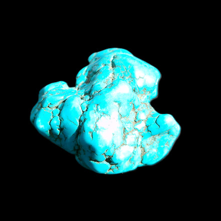 Persian Turquoise 45*44mm 80.0g in sunlight - Rocks and Things Store