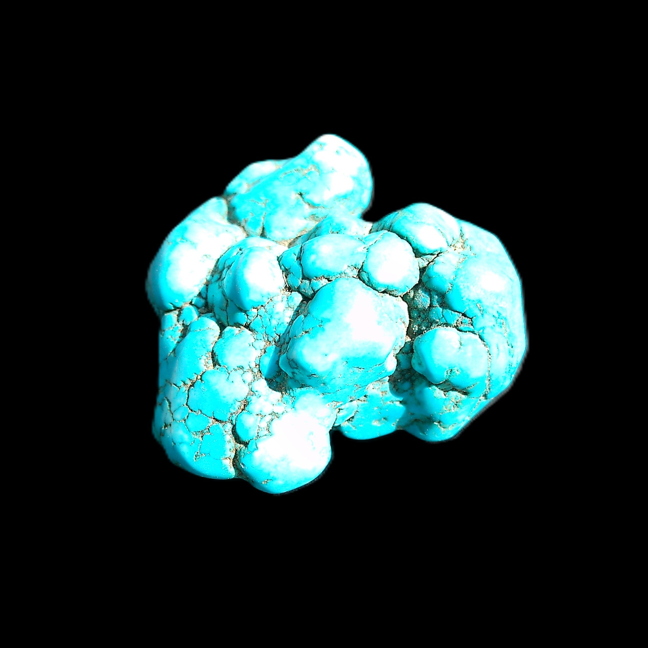 Persian Turquoise 45*44mm 80.0g in sunlight - Rocks and Things Store