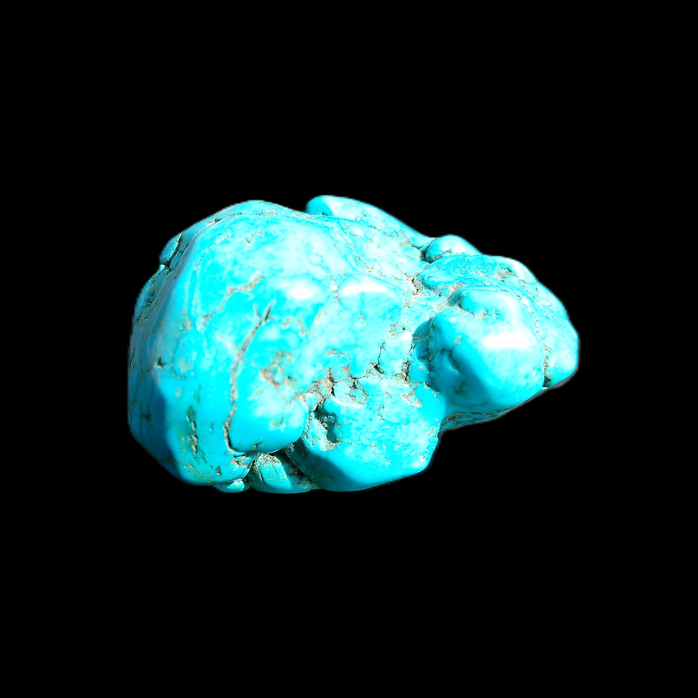 Persian Turquoise 45*44mm 80.0g in sunlight - Rocks and Things Store