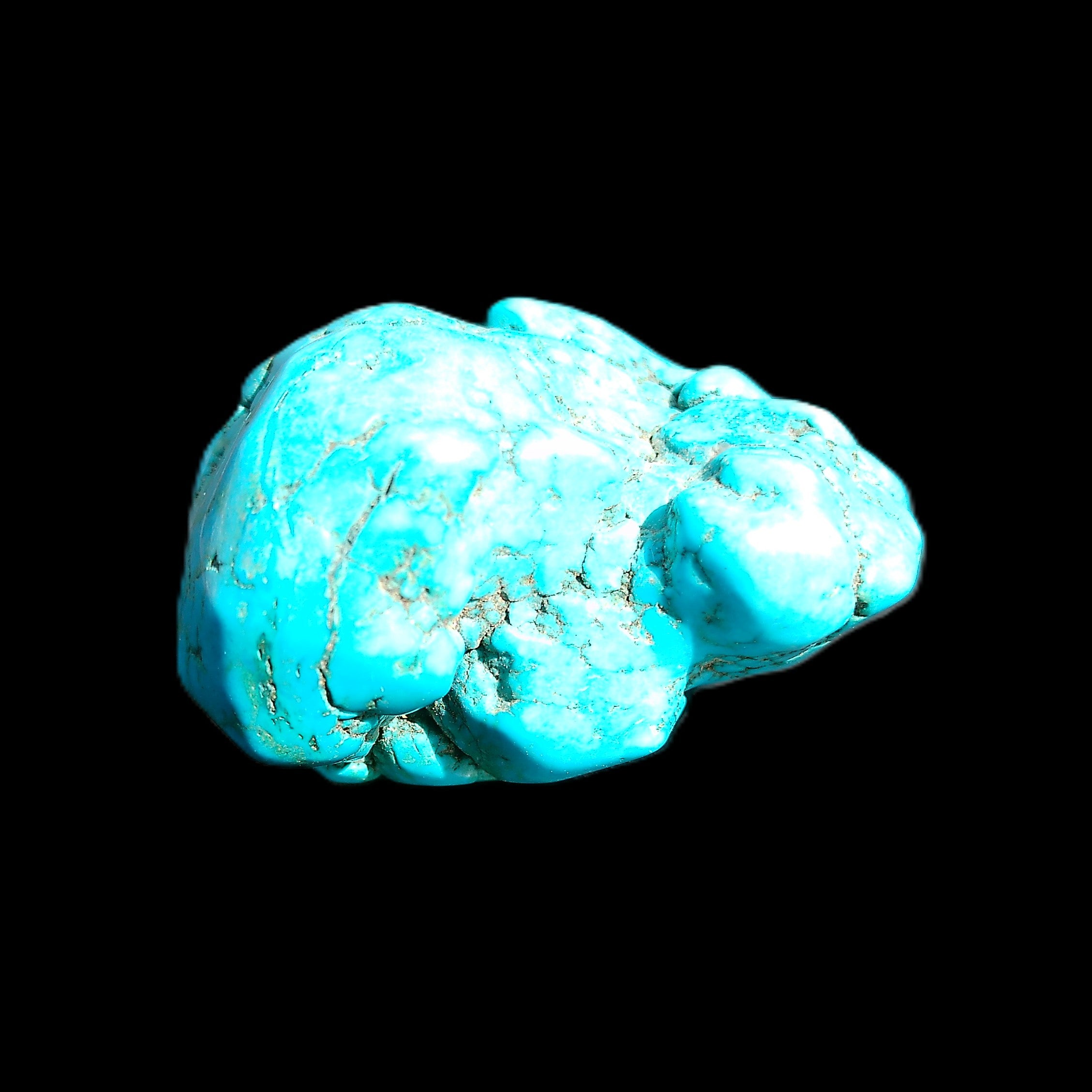 Persian Turquoise 45*44mm 80.0g in sunlight - Rocks and Things Store