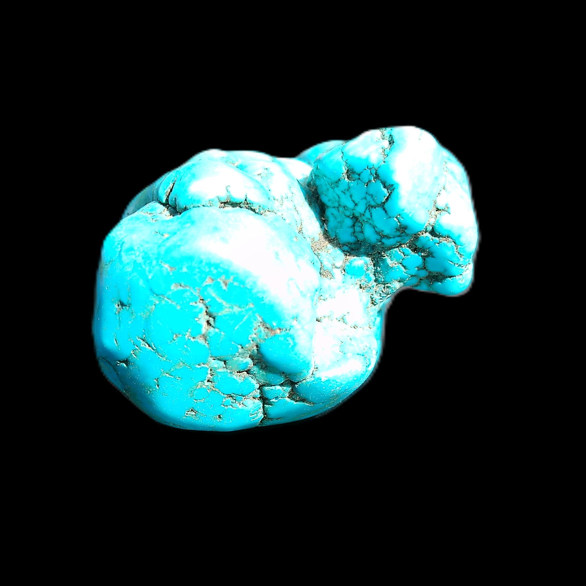 Persian Turquoise 45*44mm 80.0g in sunlight - Rocks and Things Store