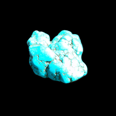 Persian Turquoise 45*44mm 80.0g in sunlight - Rocks and Things Store