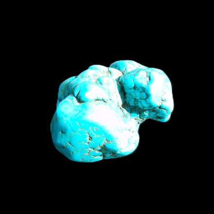 Persian Turquoise 45*44mm 80.0g in sunlight - Rocks and Things Store