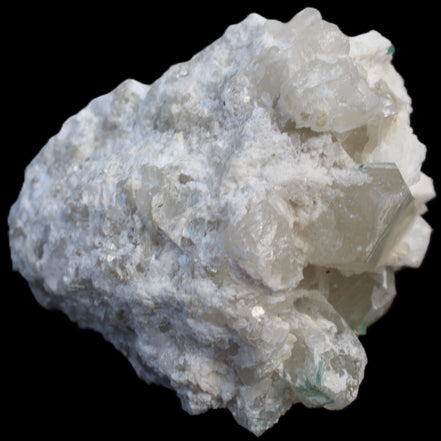 Clear Quartz bouquet with Green Tourmaline, Lepidolite and Feldspar 83*47*40mm 528g in sunlight - Rocks and Things Store