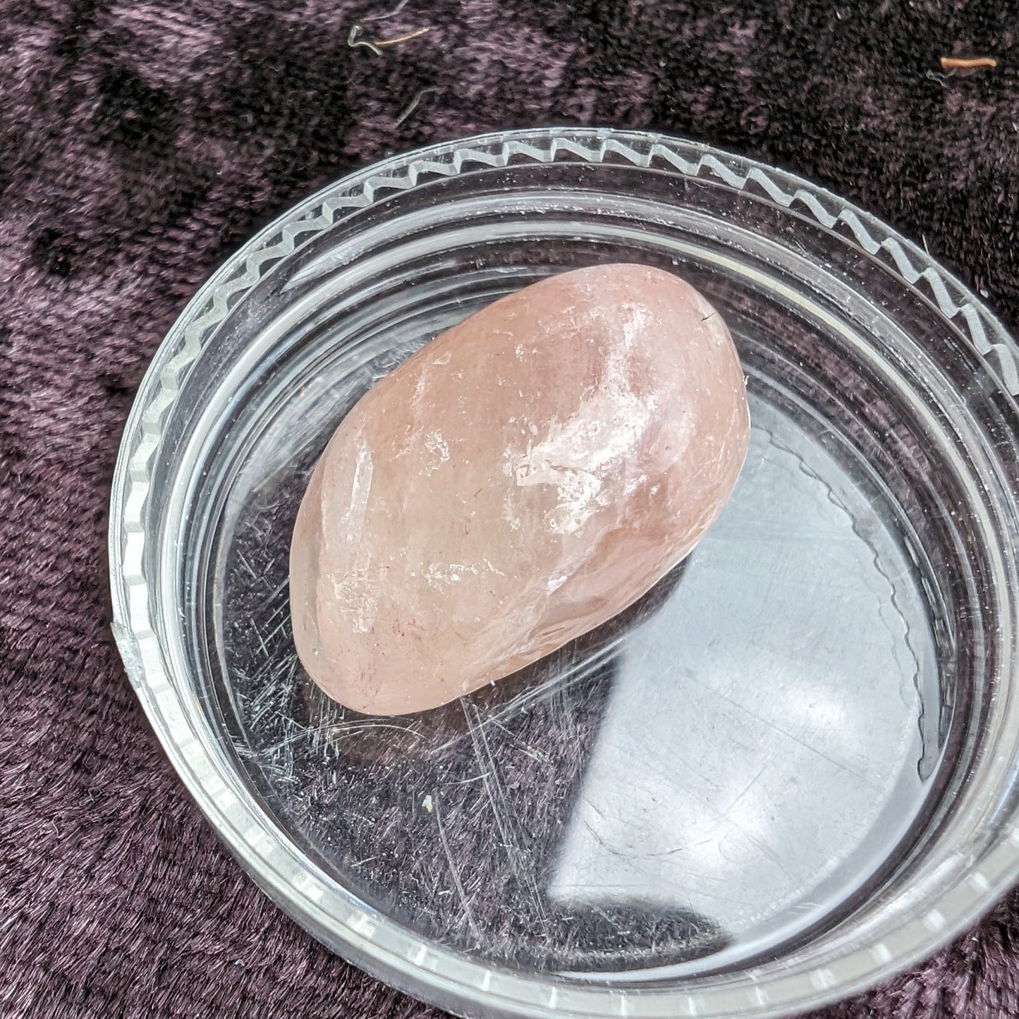 Pink grapefruit Calcite tumbled stone 6-8g