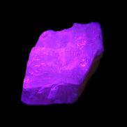 Pink Fluorescent White Calcite crystal 42*28*23mm 41g in UV light - Rocks and Things Store