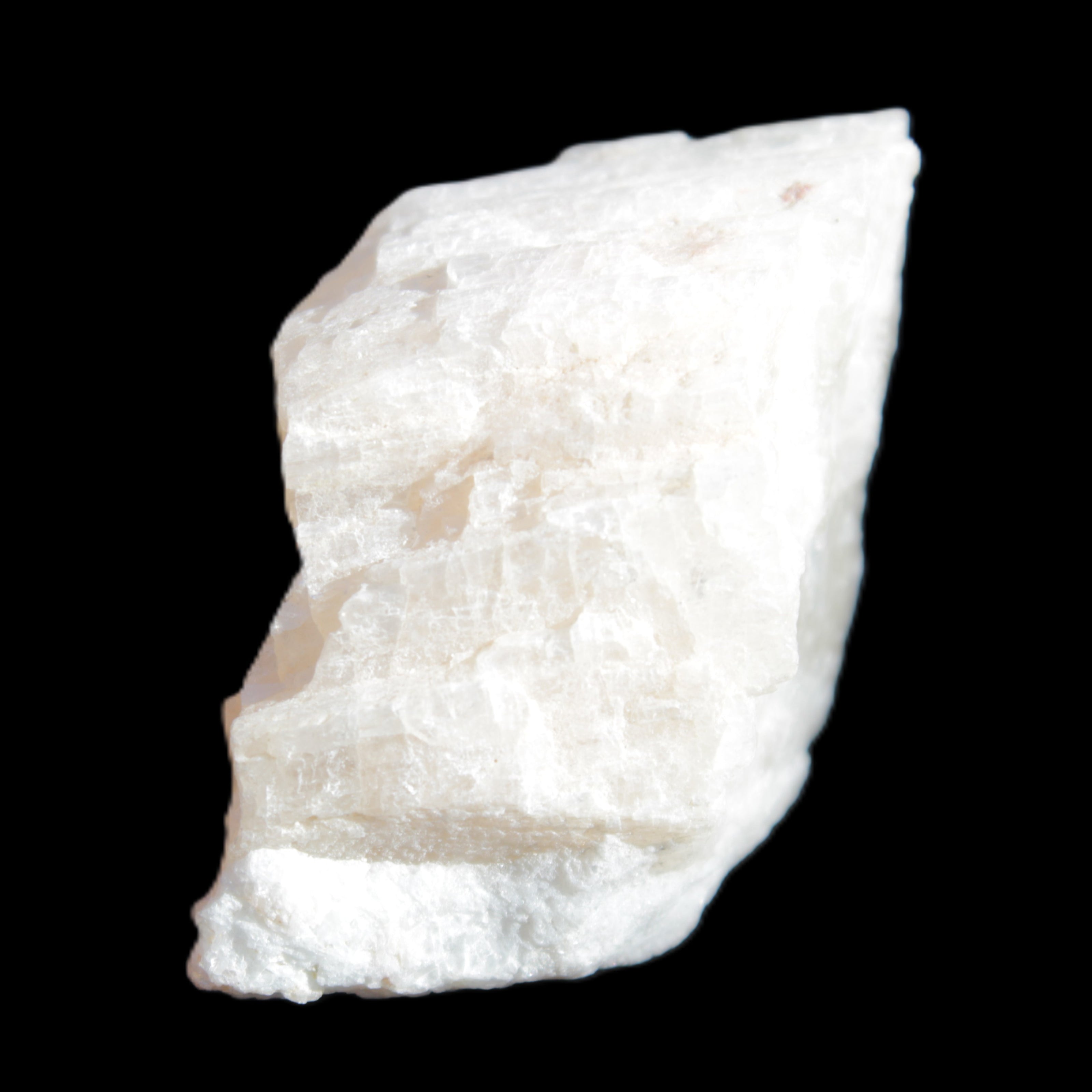 Pink Fluorescent White Calcite crystal 42*28*23mm 41g in sunlight - Rocks and Things Store