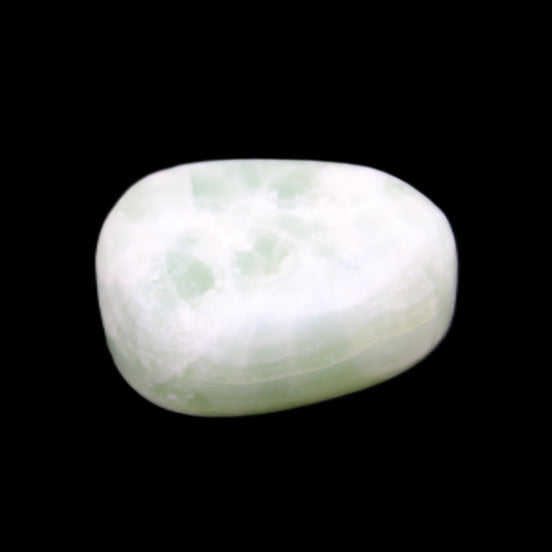 Pistachio Calcite tumbled stone 14-24g in sunlight - Rocks and Things Store