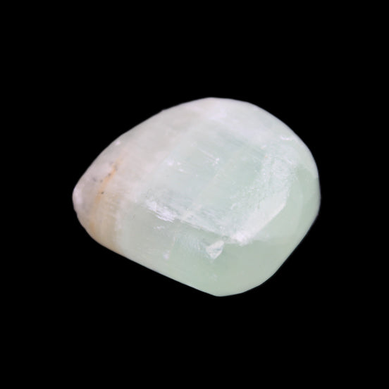 Pistachio Calcite tumbled stone 20-28mm 11-19g in sunlight - Rocks and Things Store