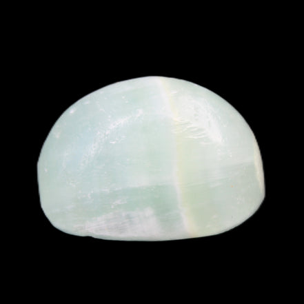 Pistachio Calcite tumbled stone 20-28mm 11-19g in sunlight - Rocks and Things Store