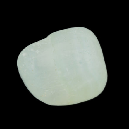 Pistachio Calcite tumbled stone 20-28mm 11-19g in sunlight - Rocks and Things Store