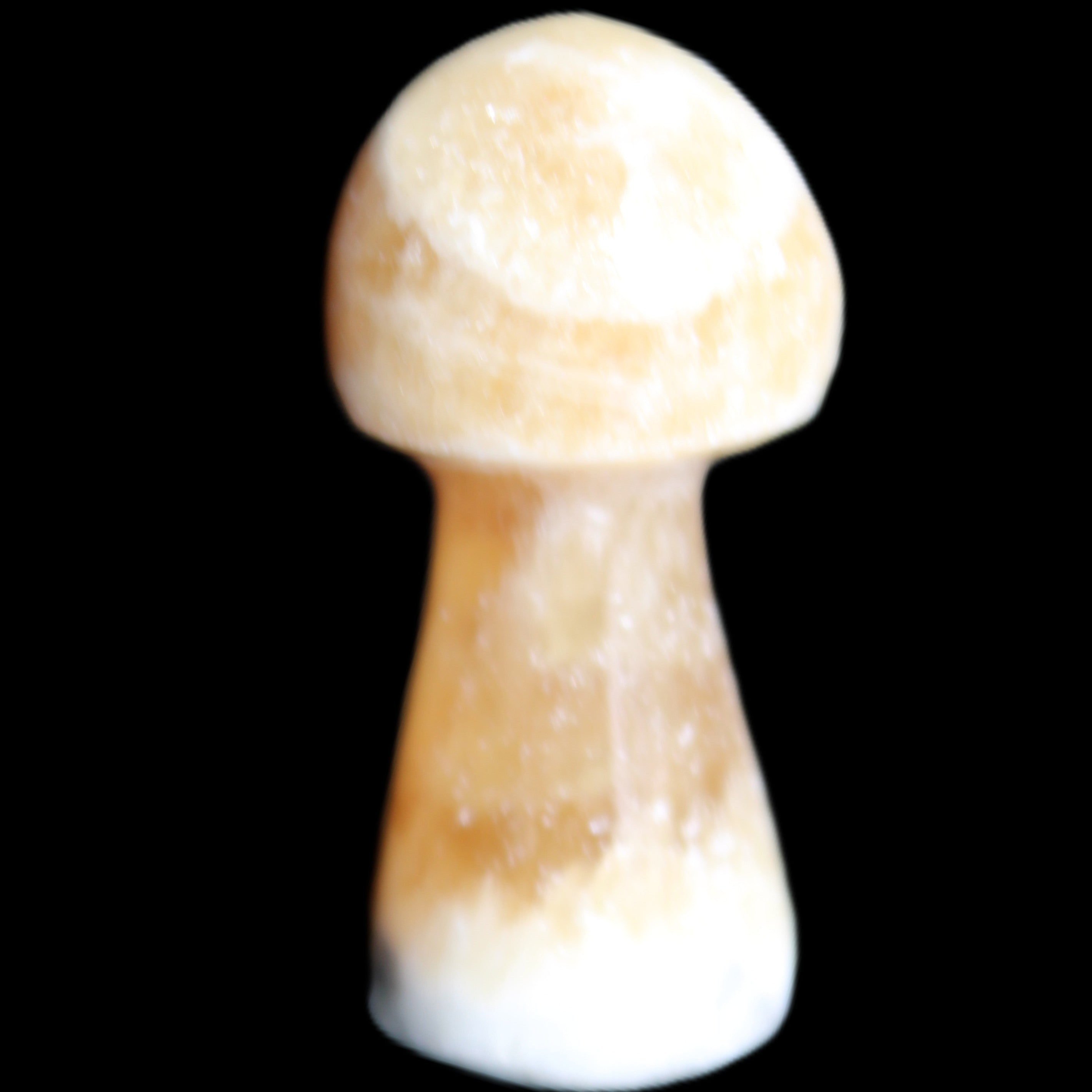Pink and Yellow Calcite mushroom 25-30m 9-14g in sunlight - Rocks and Things Store