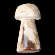 Pale Chocolate Calcite mushroom 27-33mm 7-15g in sunlight - Rocks and Things Store