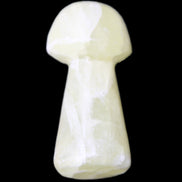 Green Yellow Calcite mushroom 30-33m 11-20g in sunlight - Rocks and Things Store