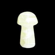 Green Yellow Calcite mushroom 30-33m 11-20g in sunlight - Rocks and Things Store