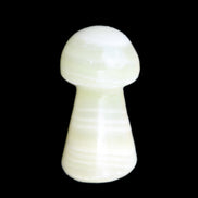 Green Yellow Calcite mushroom 30-33m 11-20g in sunlight - Rocks and Things Store