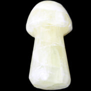 Green Yellow Calcite mushroom 30-33m 11-20g in sunlight - Rocks and Things Store