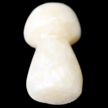 Yellow Calcite mushroom 27-30m 9-14g in sunlight - Rocks and Things Store