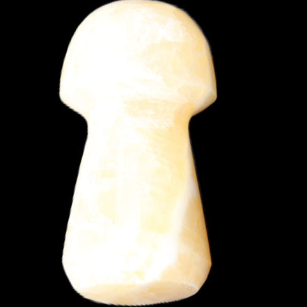 Yellow Calcite mushroom 27-30m 9-14g in sunlight - Rocks and Things Store