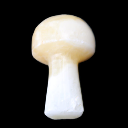 Yellow Calcite mushroom 27-30m 9-14g in sunlight - Rocks and Things Store