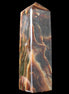 Chocolate Calcite obelisk 120*33*32mm 332g in sunlight - Rocks and Things Store