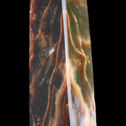 Chocolate Calcite obelisk 120*33*32mm 332g in sunlight - Rocks and Things Store