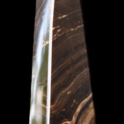 Chocolate Calcite obelisk 128*35*32mm 301g in sunlight - Rocks and Things Store