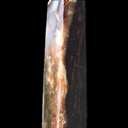 Chocolate Calcite obelisk 132*30*28mm 282g in sunlight - Rocks and Things Store
