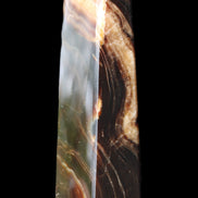 Chocolate Calcite obelisk 112*33*26mm 203g in sunlight - Rocks and Things Store
