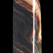 Chocolate Calcite obelisk 112*33*26mm 203g in sunlight - Rocks and Things Store