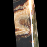 Chocolate Calcite obelisk 112*33*26mm 203g in sunlight - Rocks and Things Store