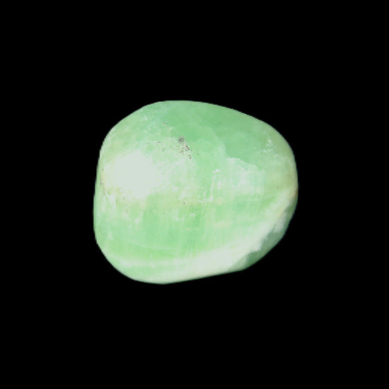 Green Aragonite tumbled stone 20-23mm 8-11g in sunlight - Rocks and Things Store