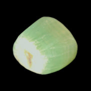 Green Aragonite tumbled stone 20-23mm 8-11g in sunlight - Rocks and Things Store