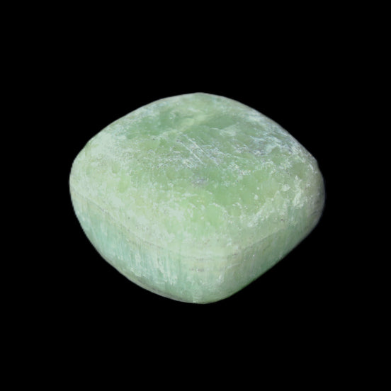 Green Aragonite tumbled stone 30*28*20mm 41g in sunlight - Rocks and Things Store