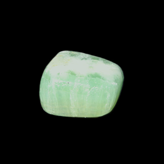 Green Aragonite tumbled stone 23*21*15mm 18g in sunlight - Rocks and Things Store