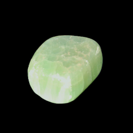 Green Aragonite tumbled stone 23*21*15mm 18g in sunlight - Rocks and Things Store