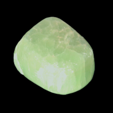Green Aragonite tumbled stone 23*21*15mm 18g in sunlight - Rocks and Things Store
