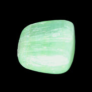 Green Aragonite tumbled stone 30mm 25-27g in sunlight - Rocks and Things Store